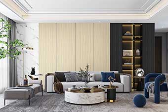 滨州轻奢风格-客厅